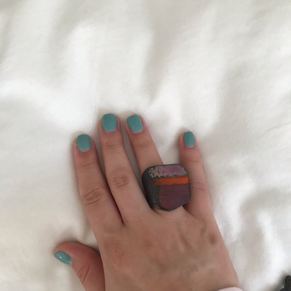 Modern Metal Ring - Picture 2 of 3